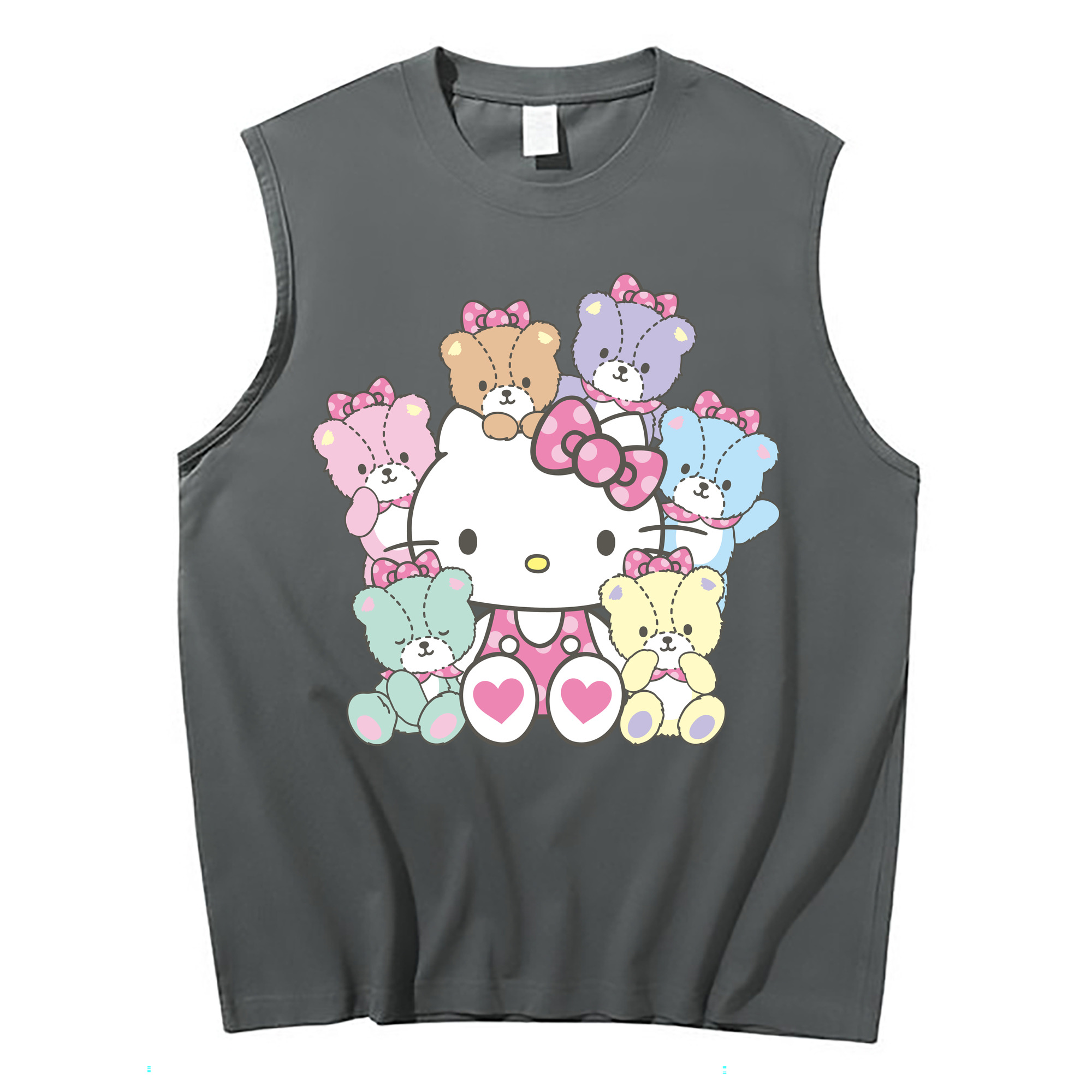 （画像用） Hello Kitty ハローキティ コットン100％タンクトップ（フロントプリント）